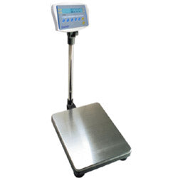 Platform scales are similar to table or bench scales in that they are a top-loading scale, but are typically mounted on the floor. Commercial platform scales are also typically a higher capacity scale.