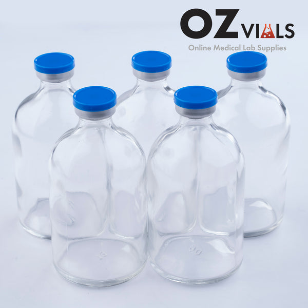 100ml Glass Vials Moulded 51x95mm Unsealed Sterile Combo Ozvials 3281