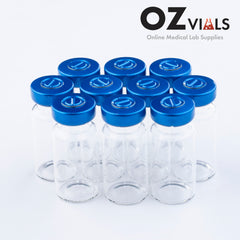 10ml Glass Vials 24x45mm Rubbers and Lid Combo