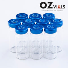 10ml Glass Vials 22x45mm Rubbers and Lid Combo