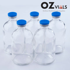 100ml Glass Vials Moulded 51x95mm Rubbers and Lid Combo u/s