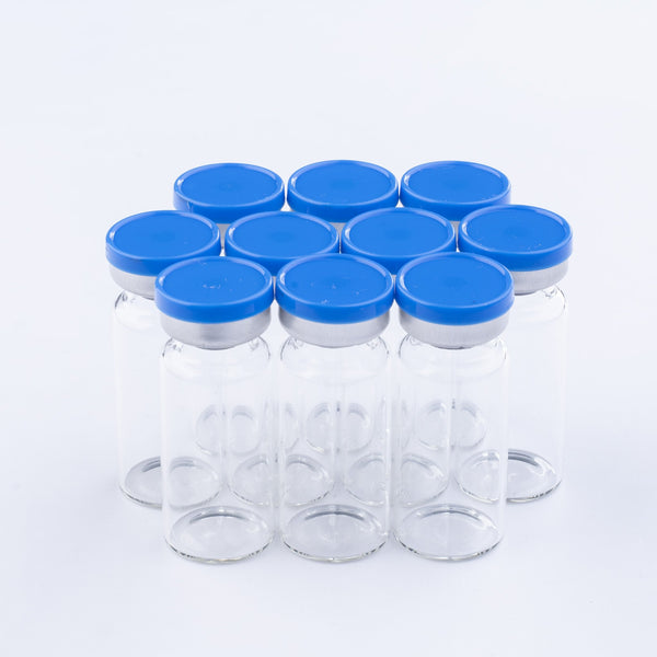Tray of 20ml Glass Vials 24x65mm Rubbers and Lid Combo
