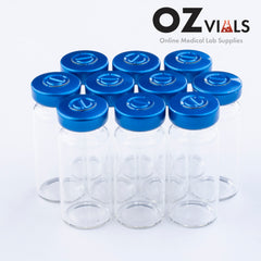 10ml Glass Vials 22x49.7mm Rubbers and Lid Combo