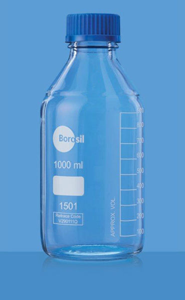 Glass Reagent Media Bottle Borosilicate 2000ml Borosil