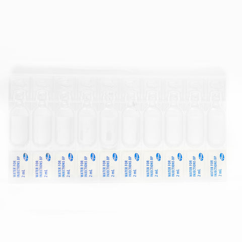 10 x Sterile Water 2ml Ampoules Pfizer