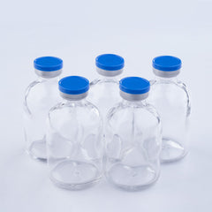 Tray of 50ml Glass Vials Moulded 41x70mm Rubbers and Lid Combo