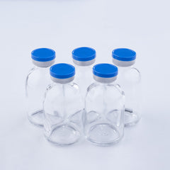 Tray of 30ml Glass Vials Moulded 36x63mm Rubbers and Lid Combo