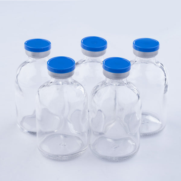 50ml Glass Vials Moulded 41x70mm Rubbers and Lid Combo s/s